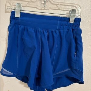 Women’s Lululemon Blue Athletic Shorts 4 Inch Hotty Hots